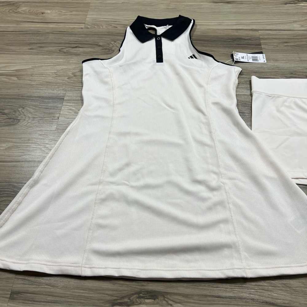 Adidas Heritage 2 PC Sleeveless Tennis Dress Shorts Women Size XL JD6114 $90 NWT